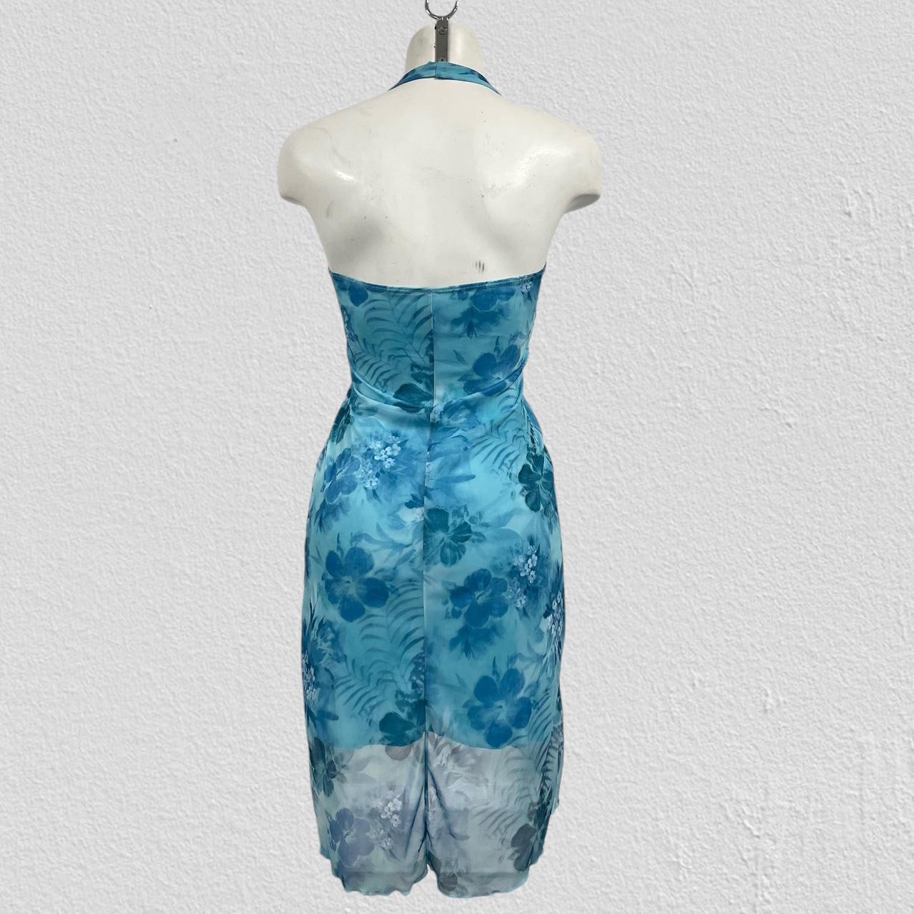 y2k floral halter dress- Size M