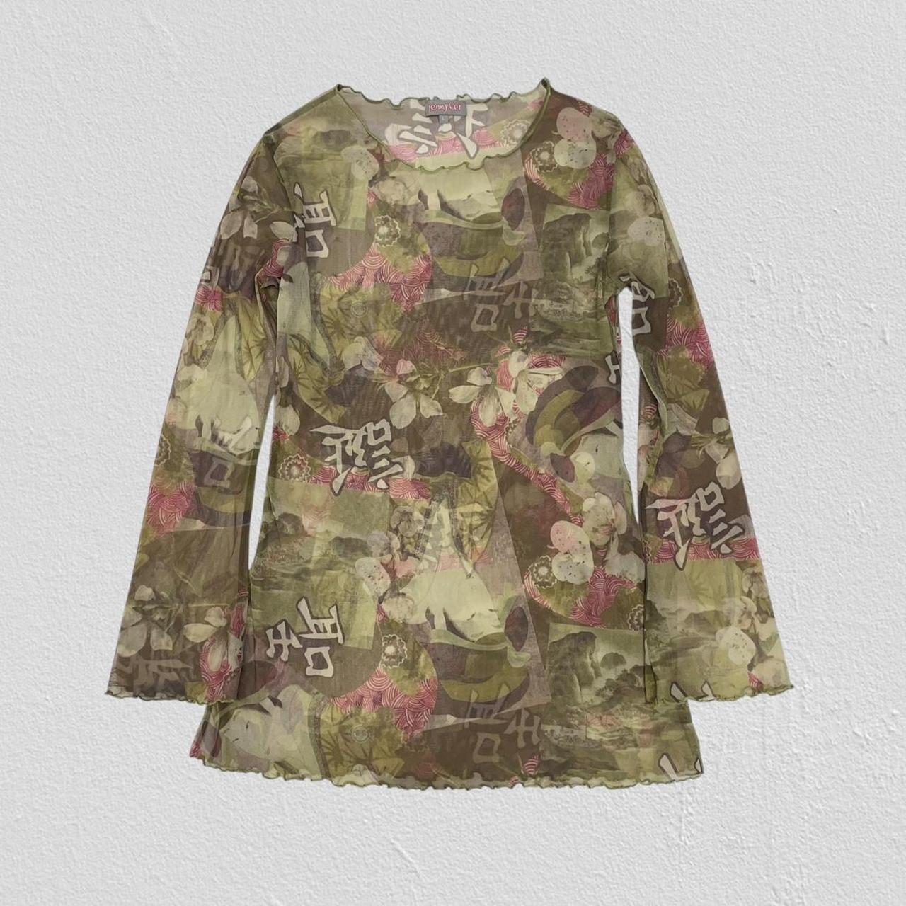 90s mesh longsleeve top - Size M