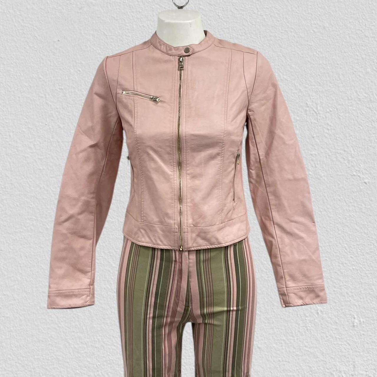 Pink leather jacket - Size XS