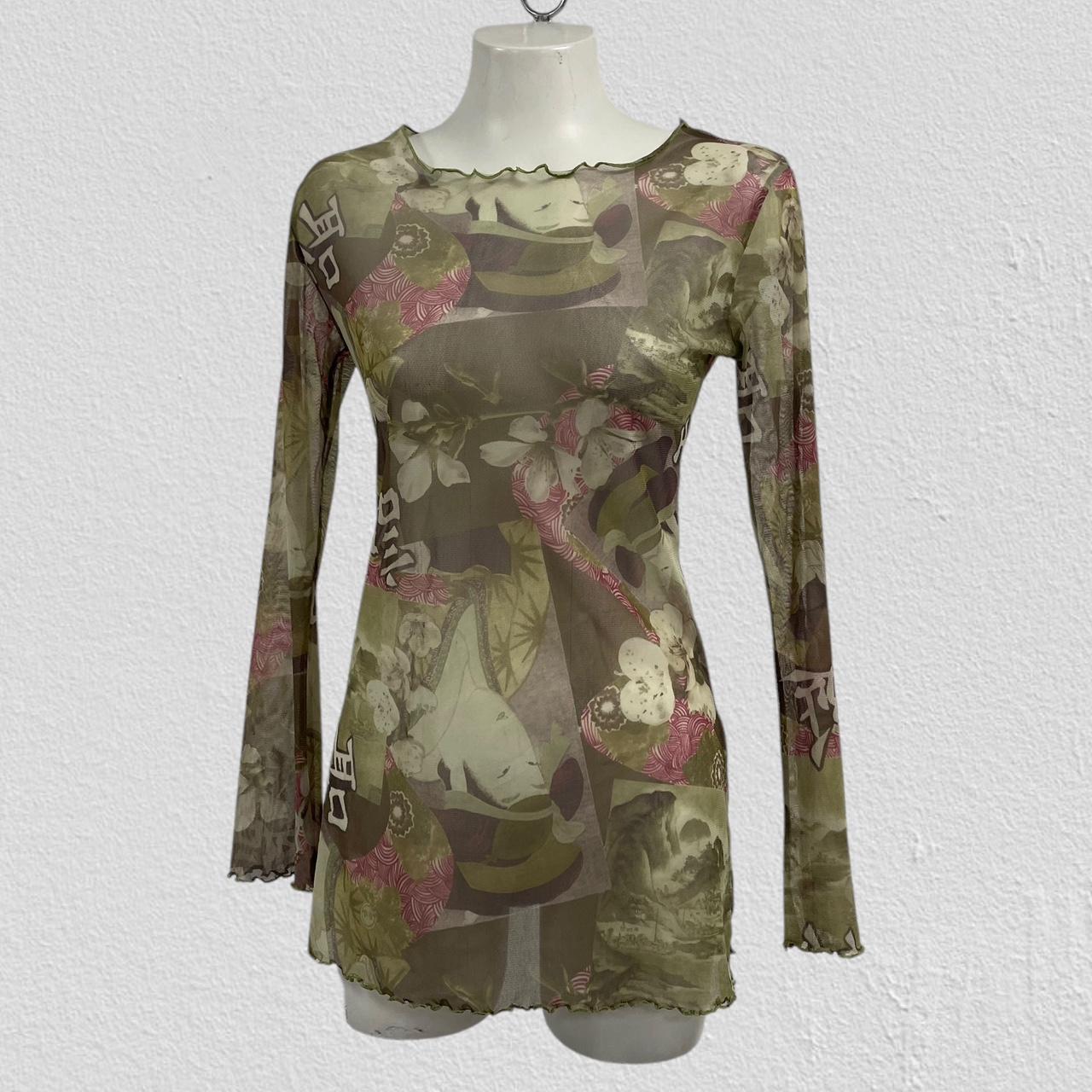 90s mesh longsleeve top - Size M