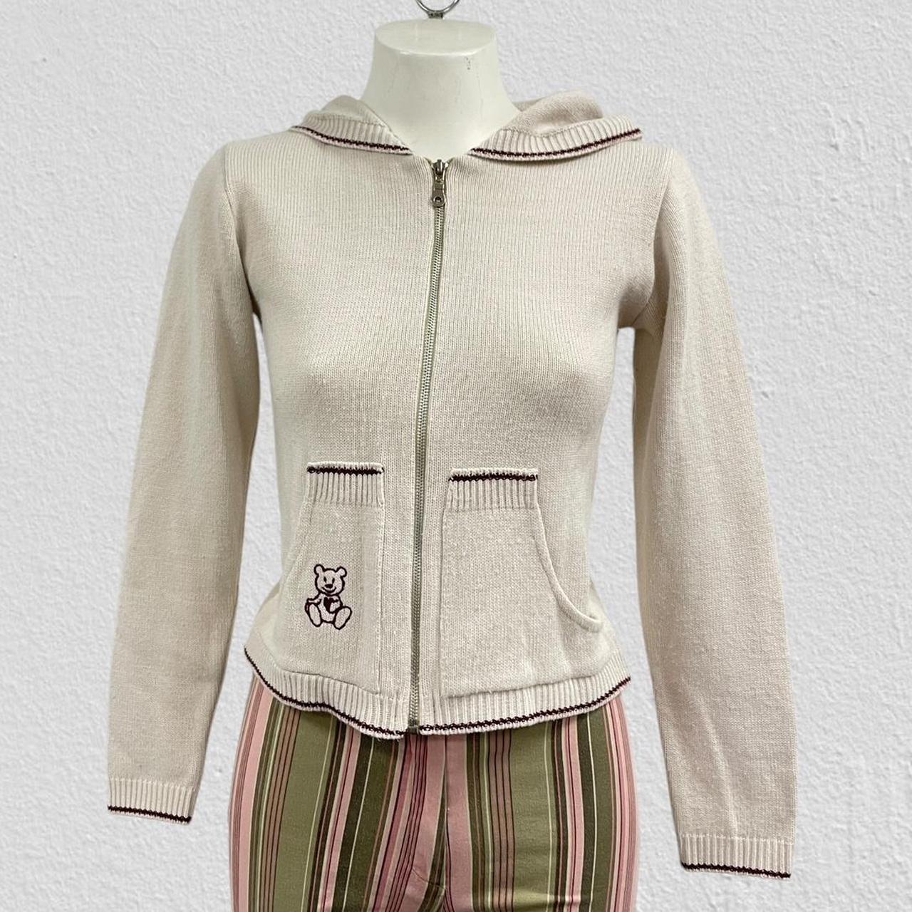 90s teddy bear zip up - Size S