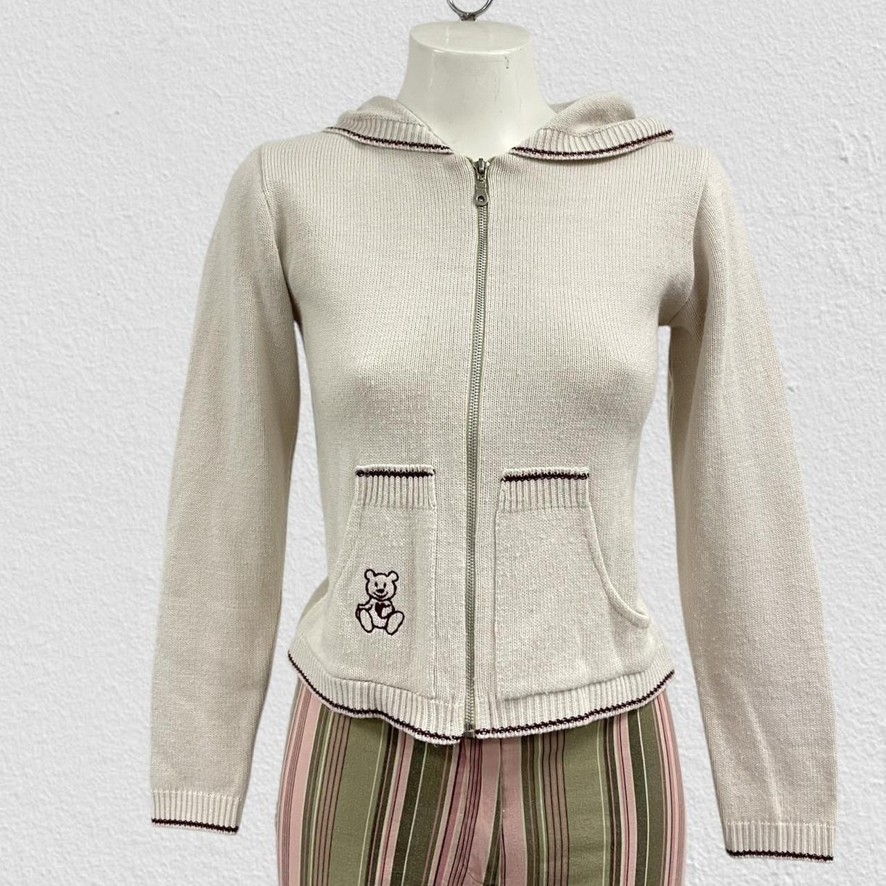 90s teddy bear zip up - Size S