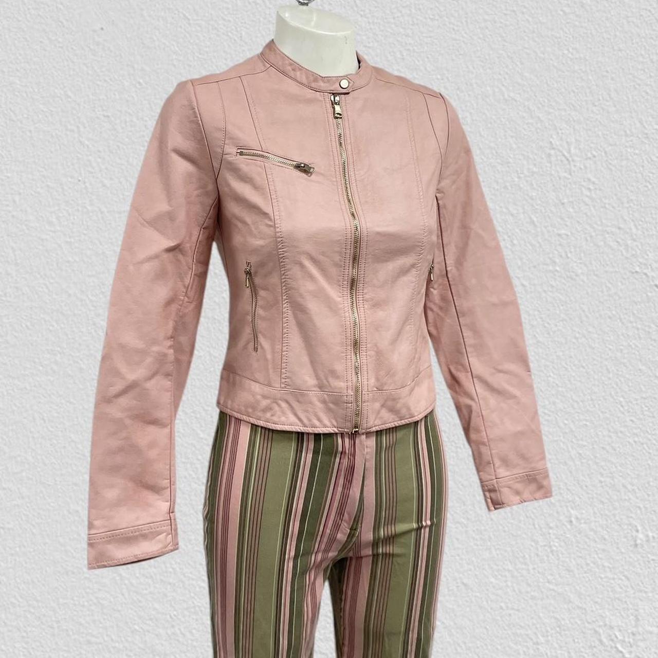 Pink leather jacket - Size XS