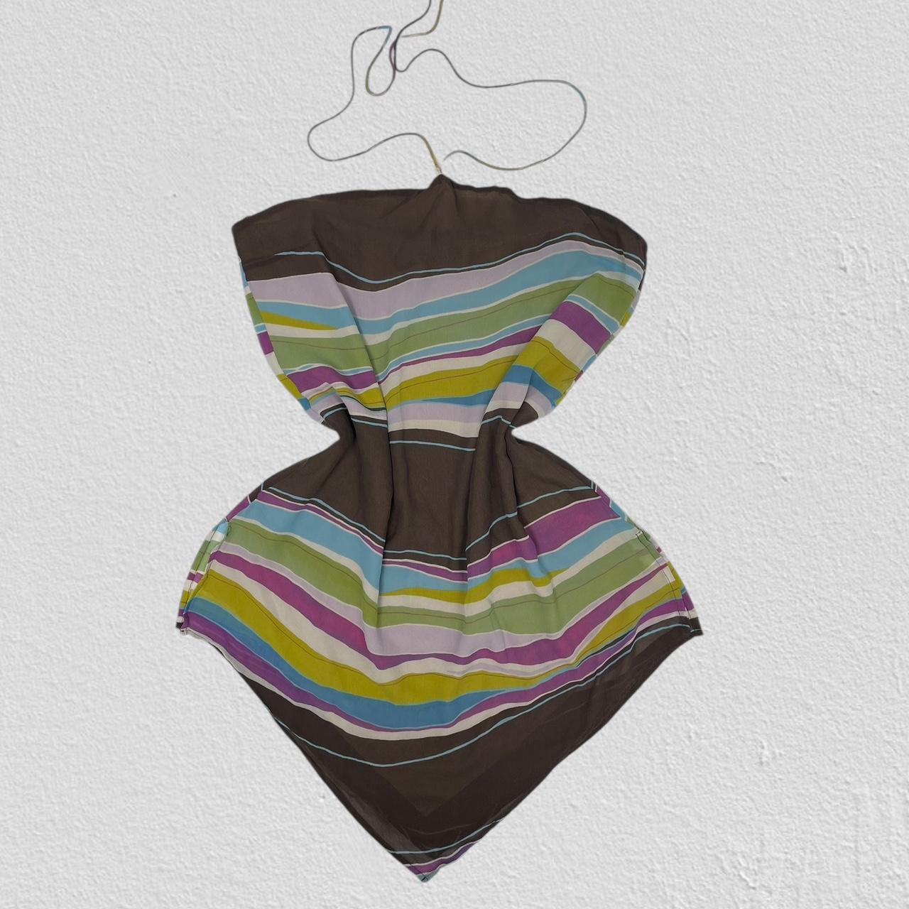 Striped halter neck top - Size XS