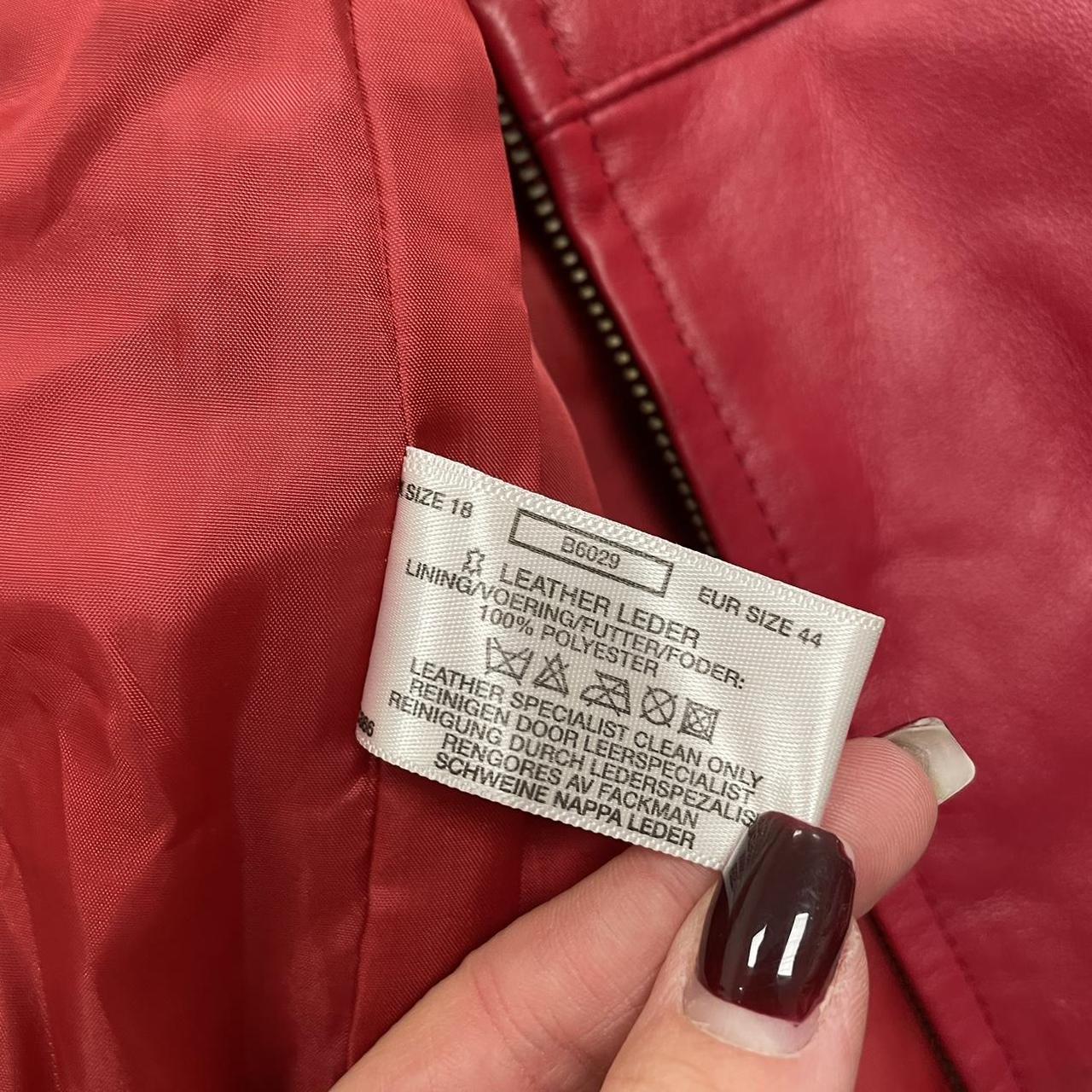 Red leather jacket - Size XXL
