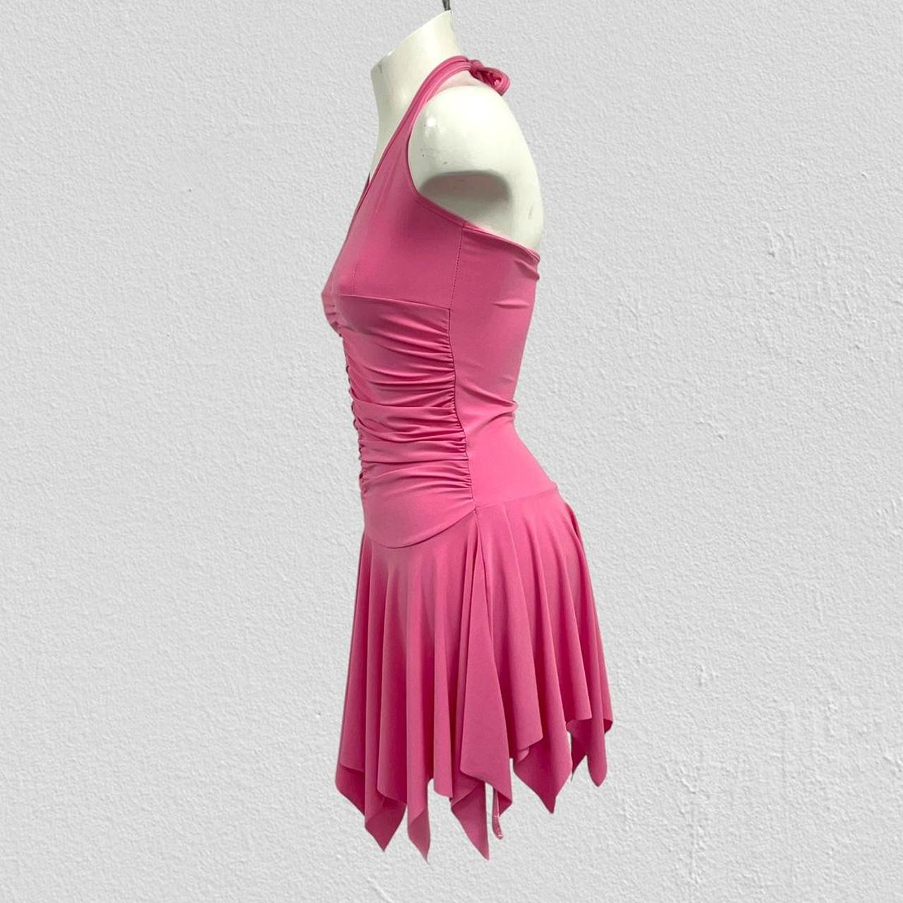 90s backless halter mini dress - Size S/M