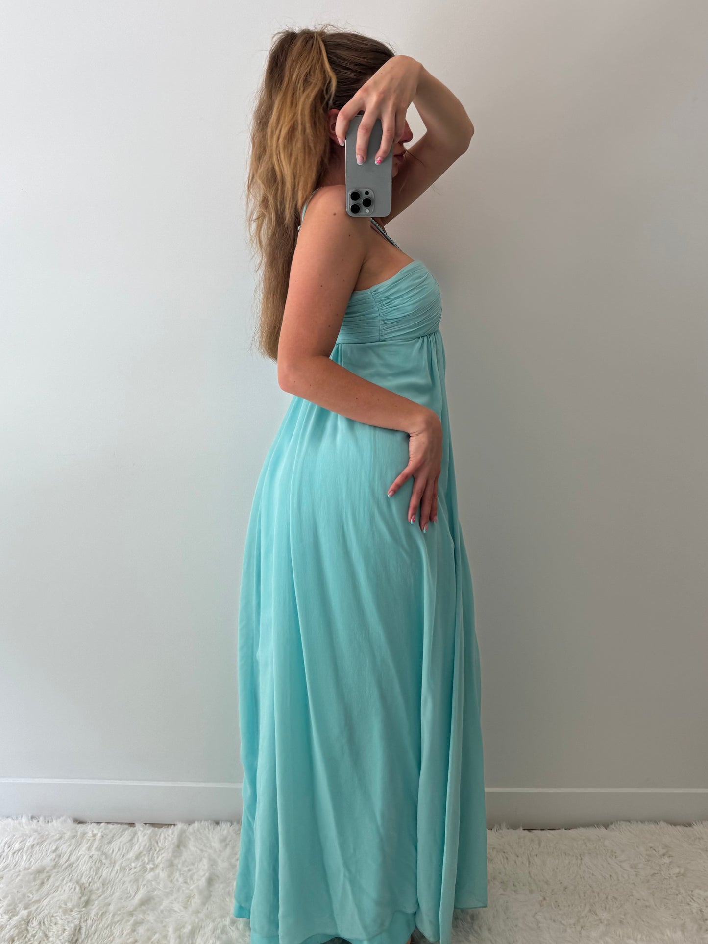 Aquamarine mermaid maxi dress - Size S/M