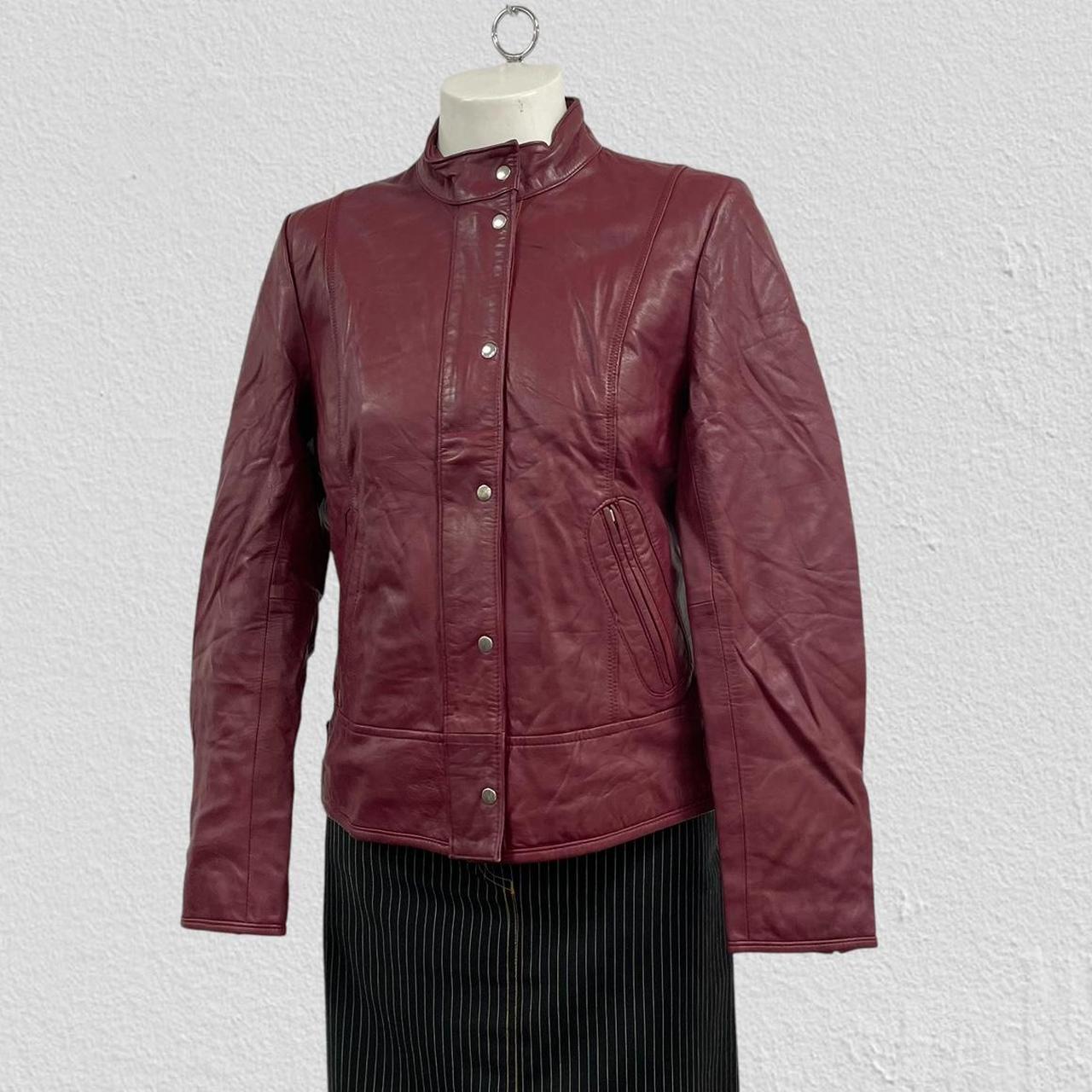 Red leather jacket - Size XL