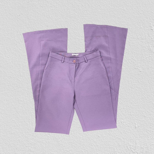 Lilac flare trousers - Size XXS