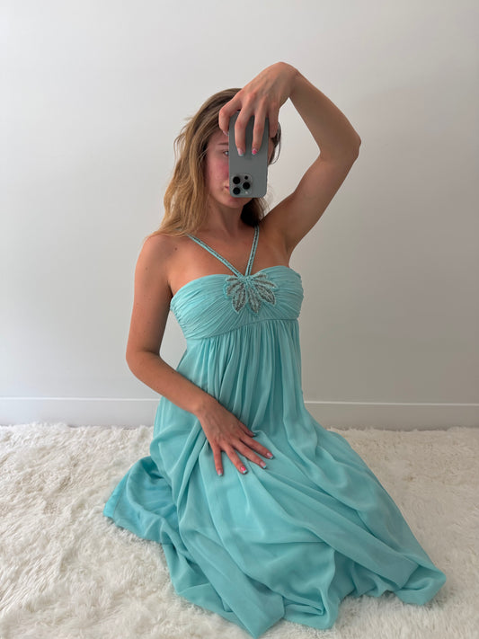 Aquamarine mermaid maxi dress - Size S/M