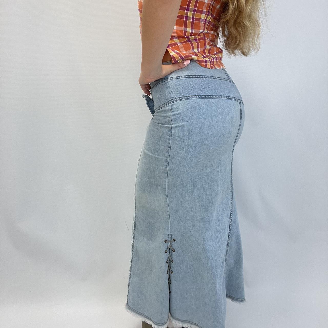 Vintage denim maxi skirt - Size S