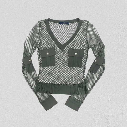 Mesh longsleeve top - Size S