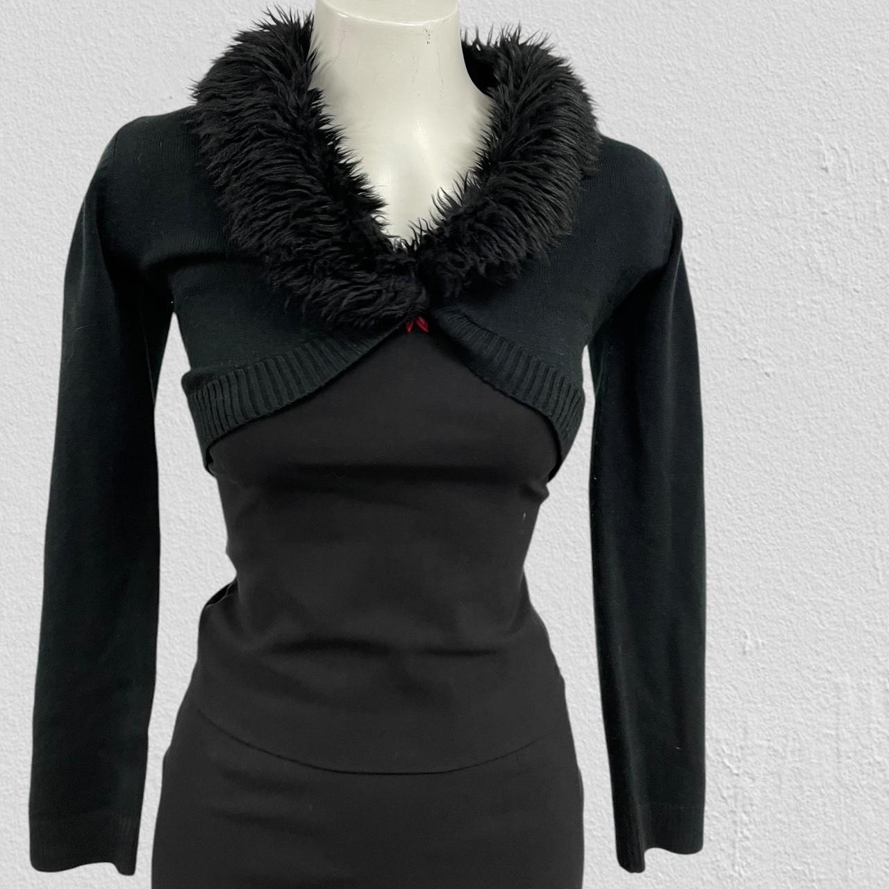 Faux fur trim cardigan - Size S