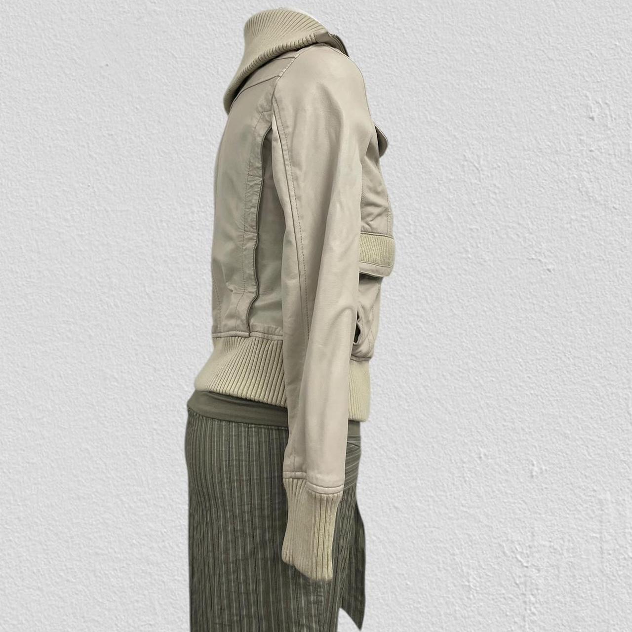 Cream leather jacket - Size M