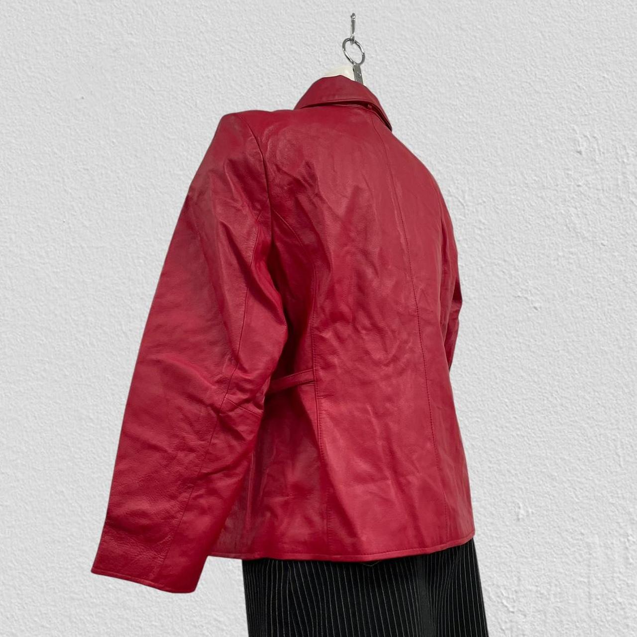Red leather jacket - Size XXL