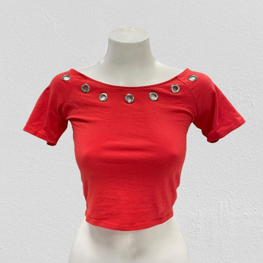 90s eyelet top - Size S