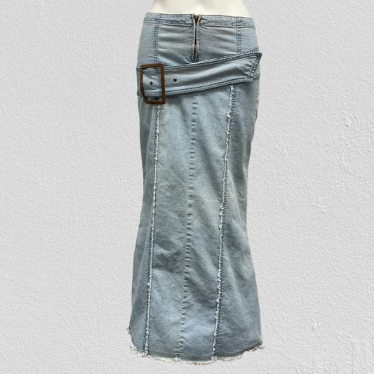 Vintage denim maxi skirt - Size S
