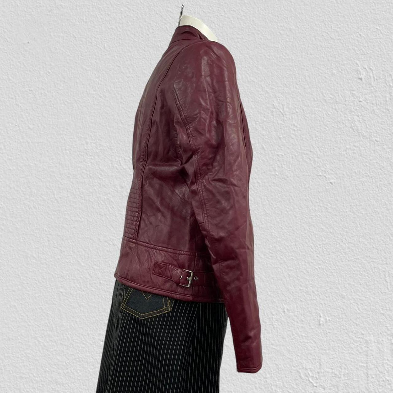 Red leather jacket - Size XL