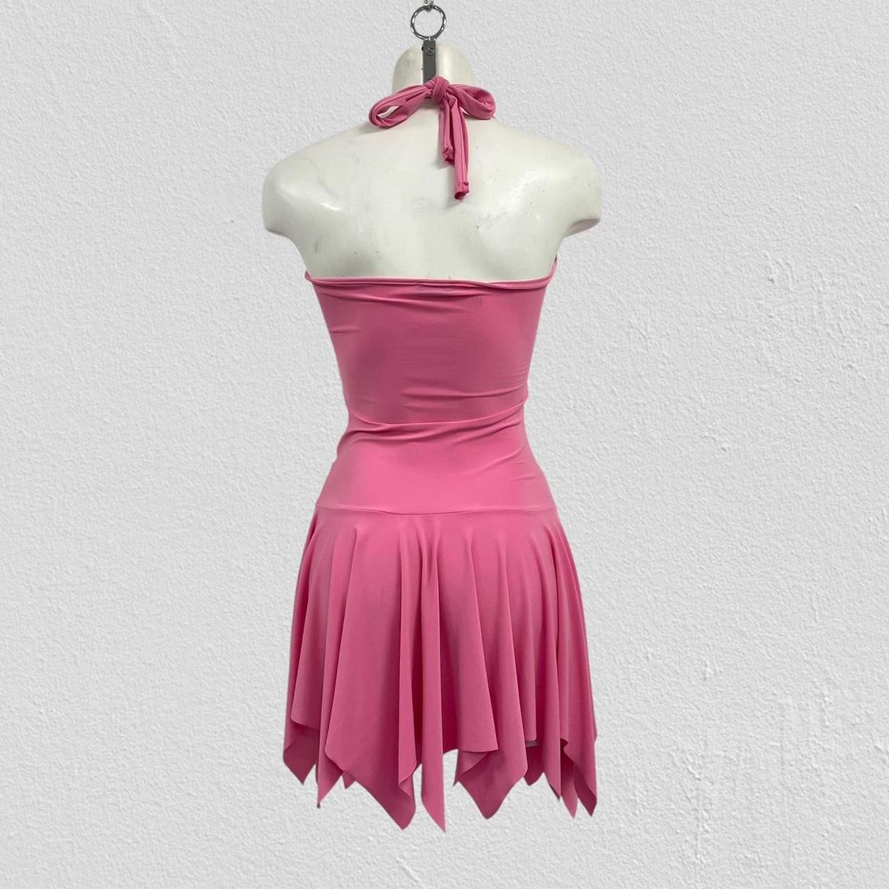 90s backless halter mini dress - Size S/M