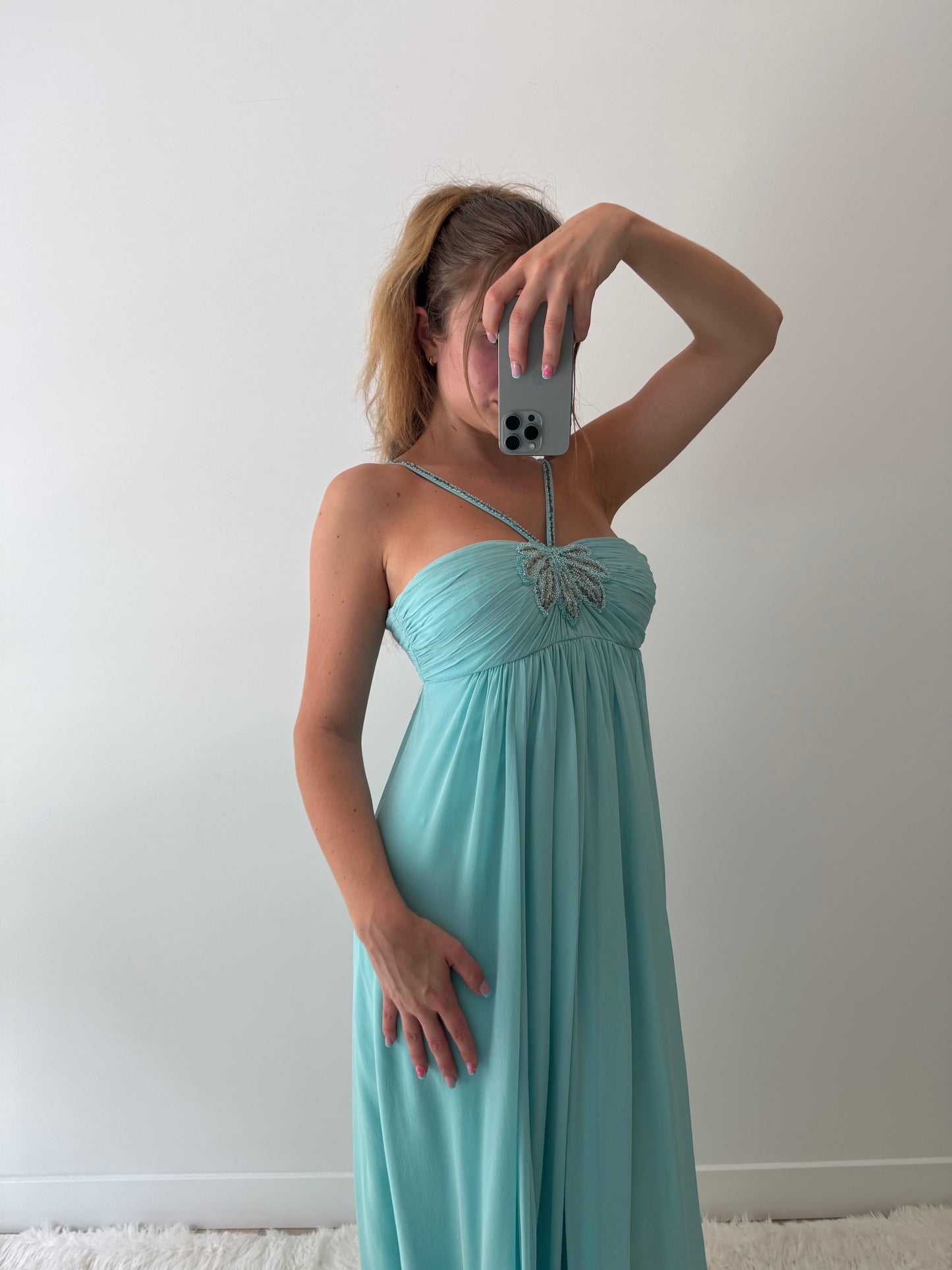 Aquamarine mermaid maxi dress - Size S/M