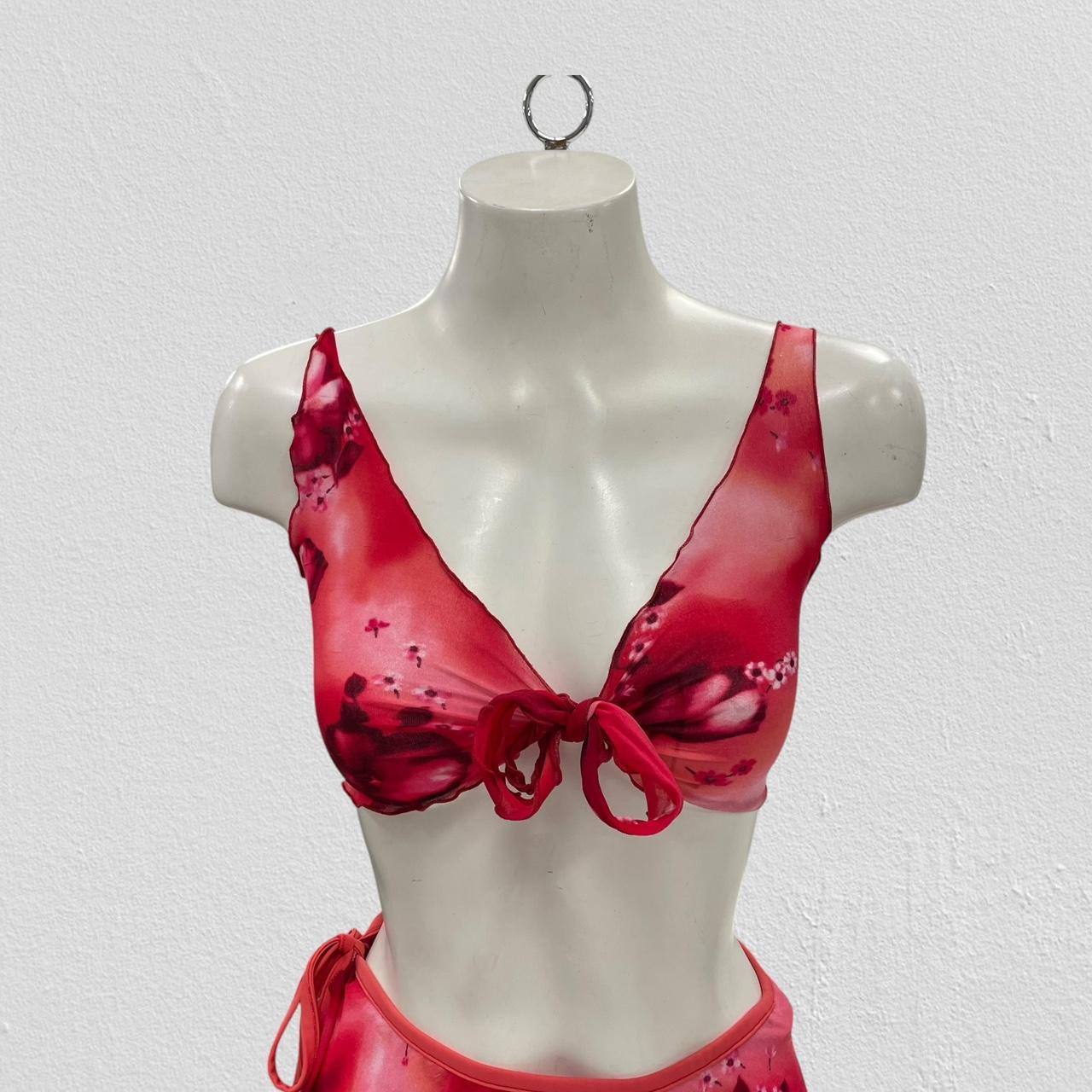 90s beach set floral sarong & tie top - Size S/M