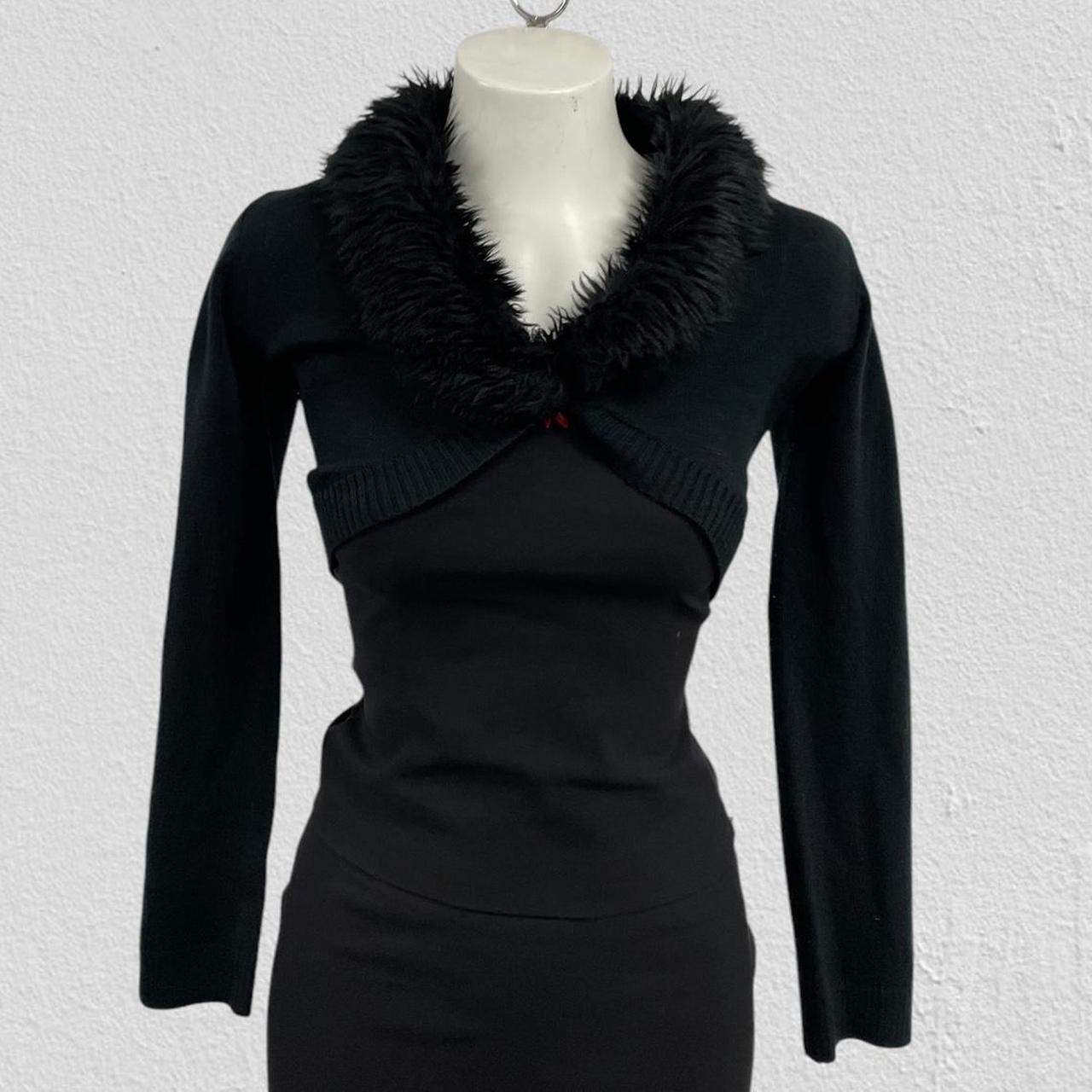 Faux fur trim cardigan - Size S