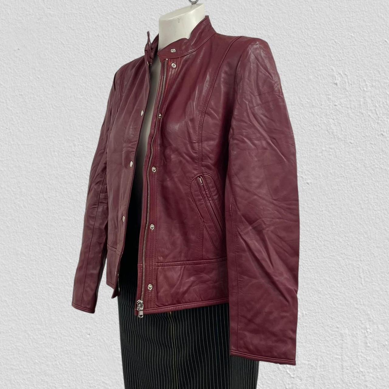 Red leather jacket - Size XL