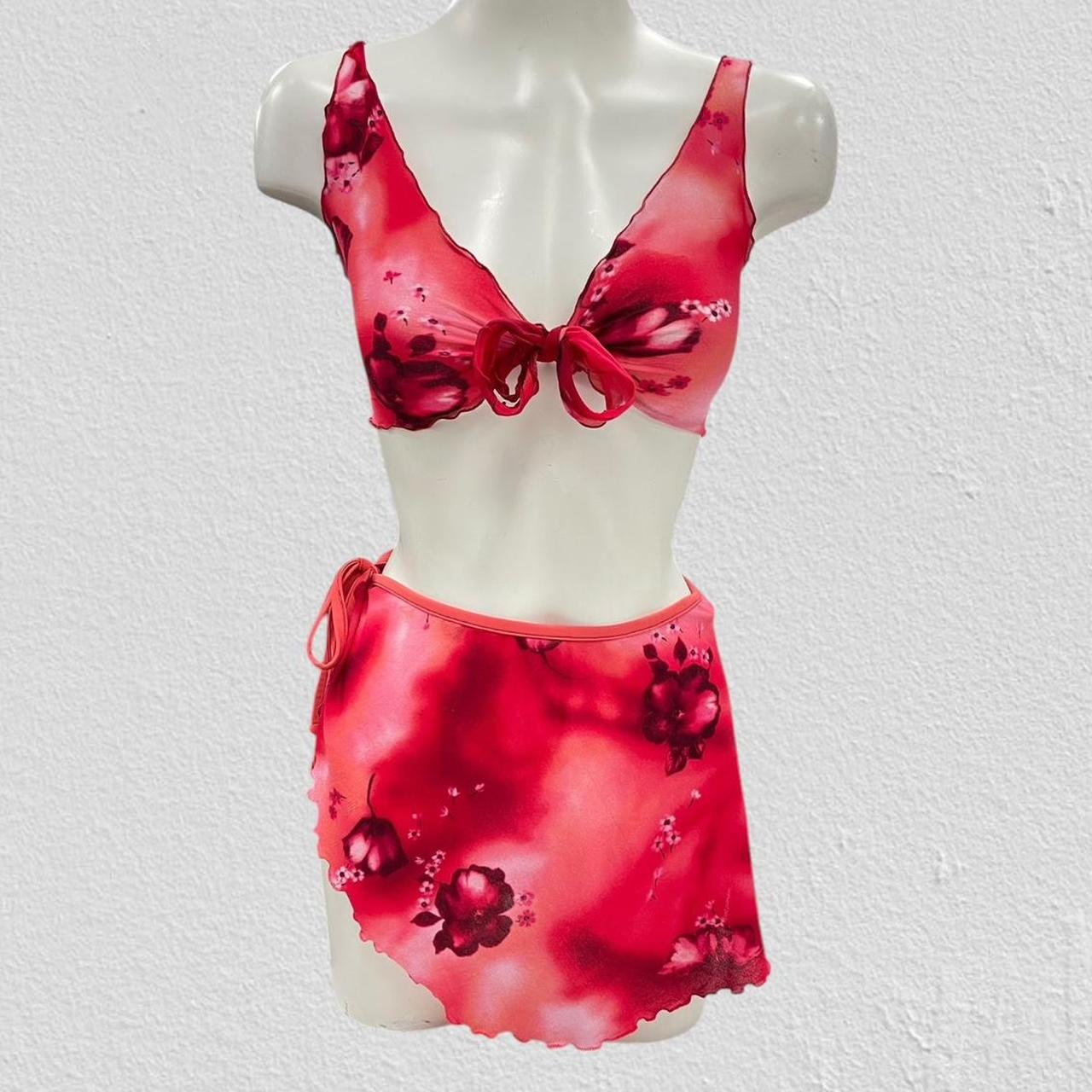 90s beach set floral sarong & tie top - Size S/M