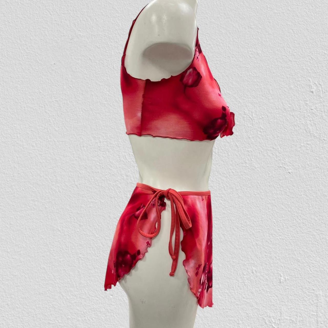 90s beach set floral sarong & tie top - Size S/M