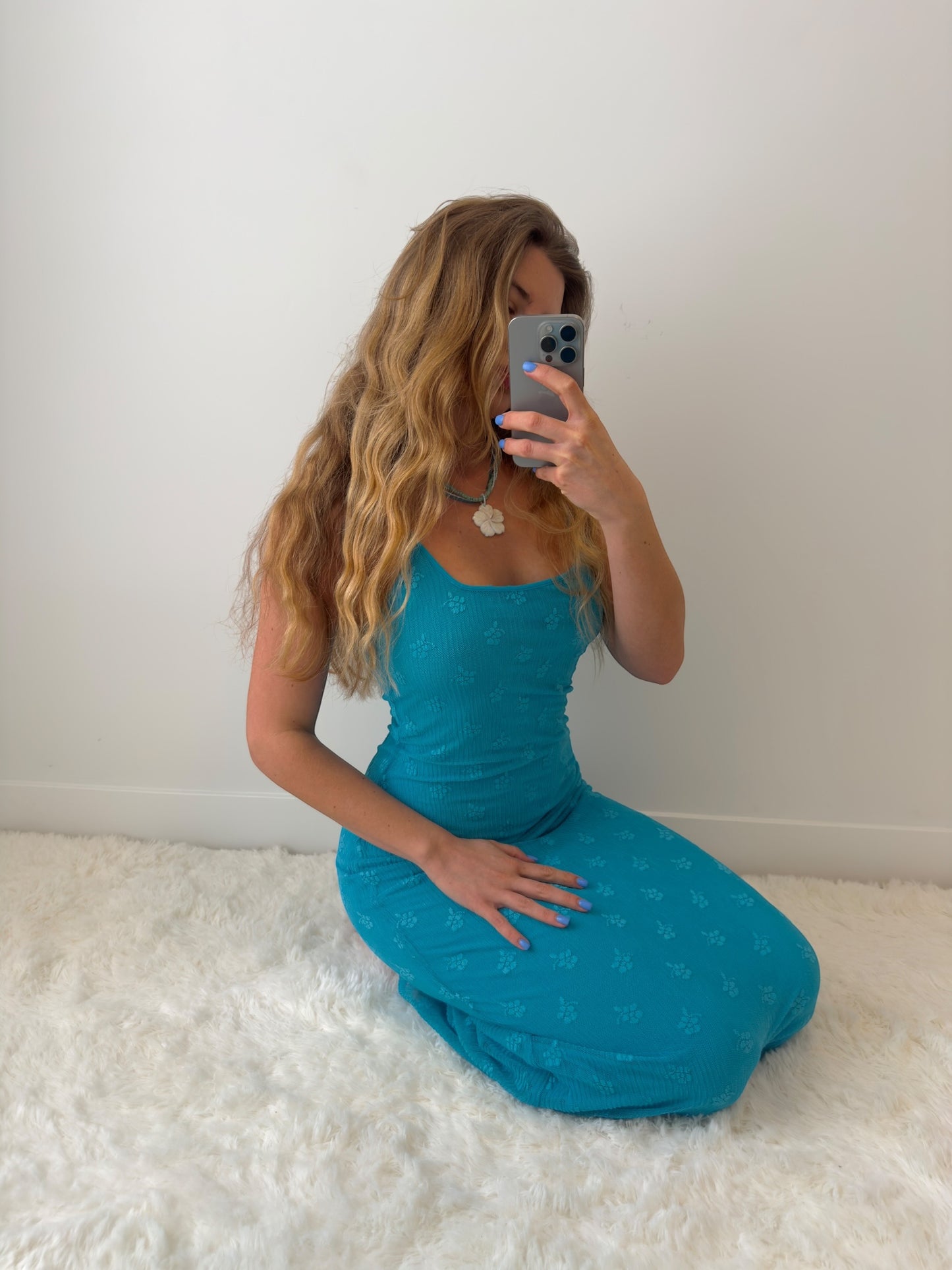 90s lace maxi dress - Size S