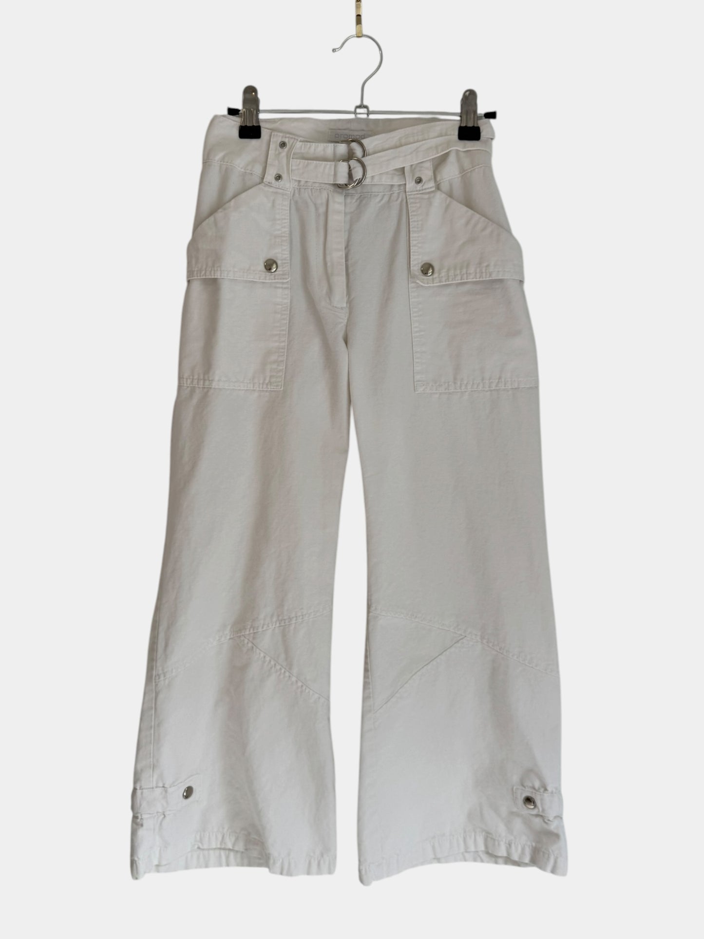 90s white capri pants - Size XS