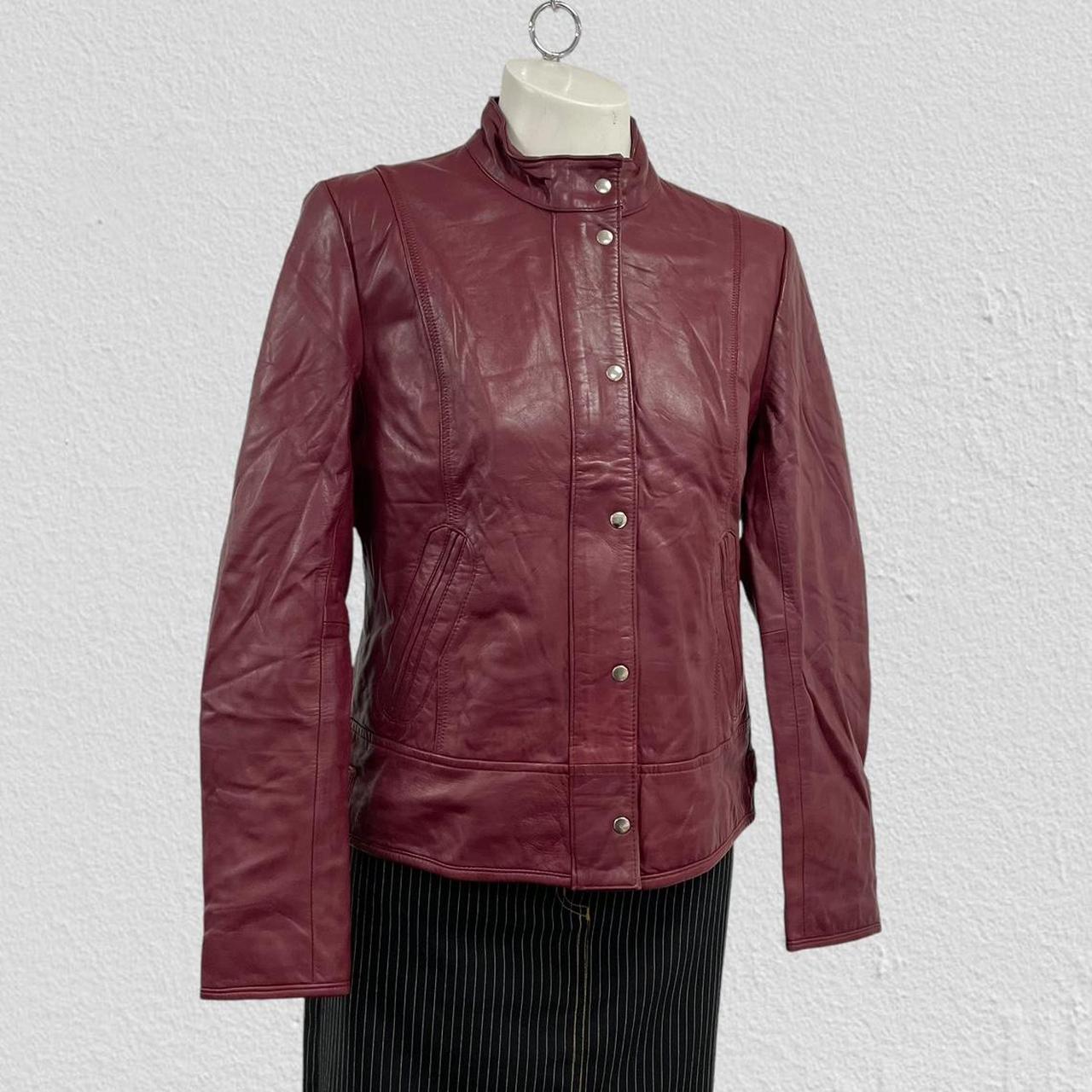Red leather jacket - Size XL