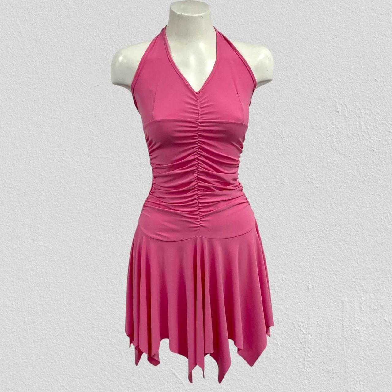 90s backless halter mini dress - Size S/M