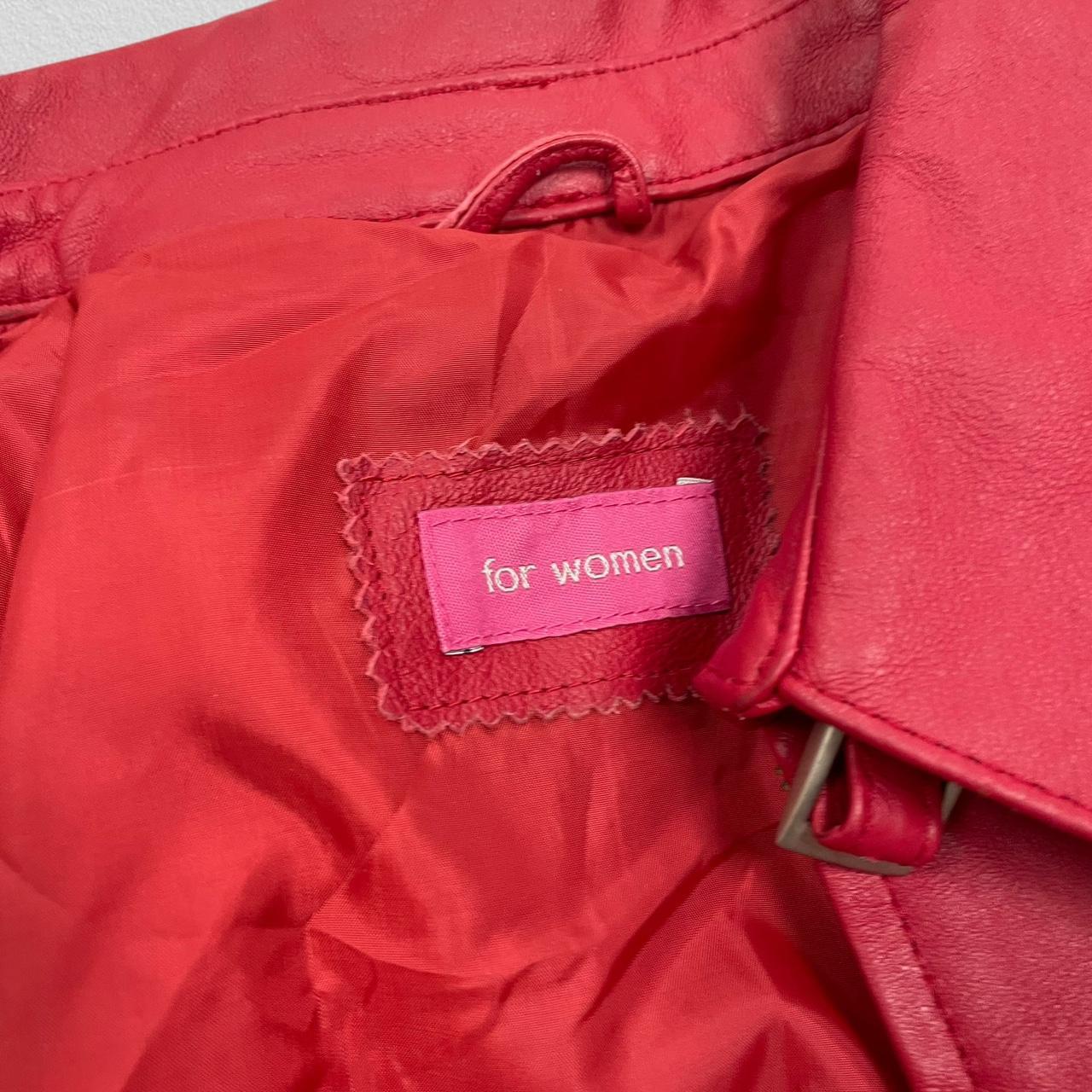 Red leather jacket - Size XXL