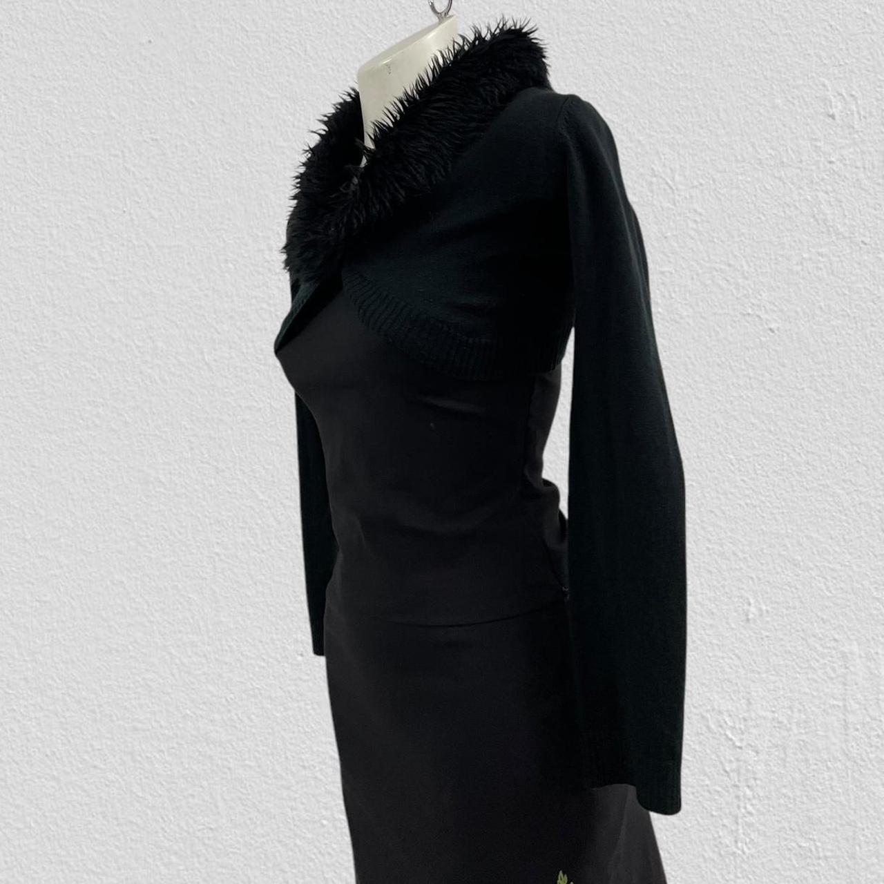 Faux fur trim cardigan - Size S