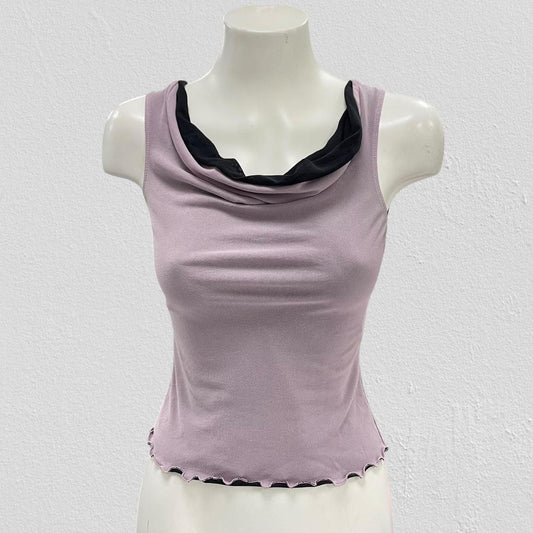90s cowl neck top - Size S