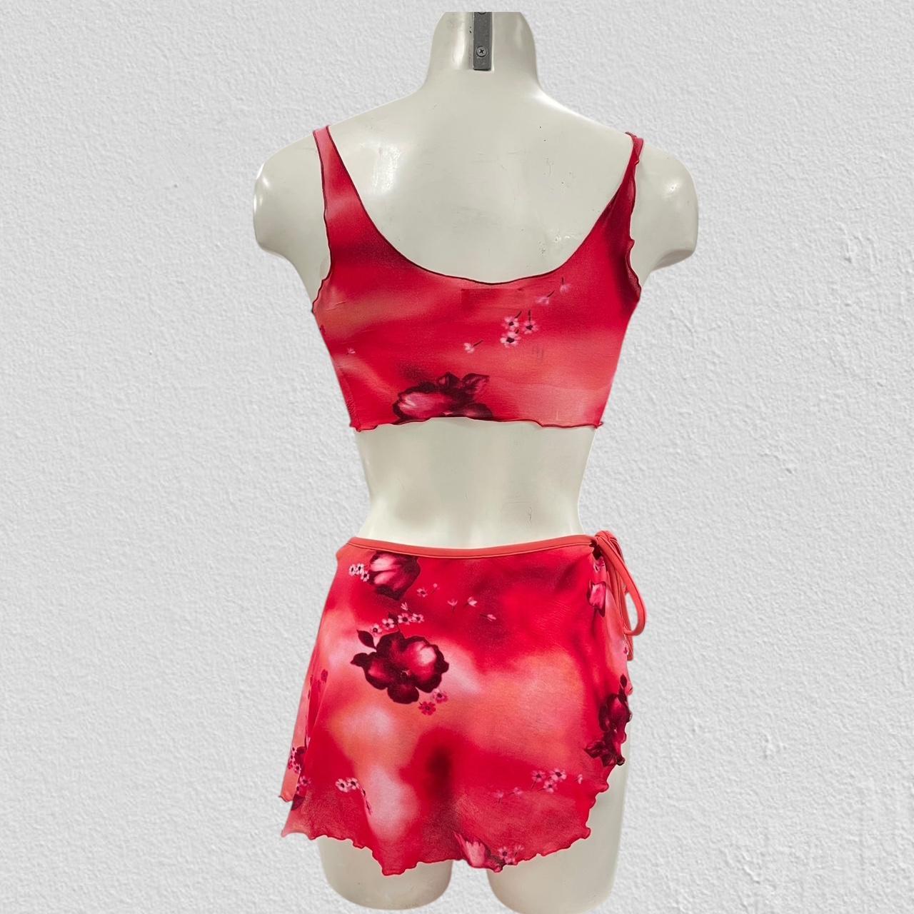 90s beach set floral sarong & tie top - Size S/M