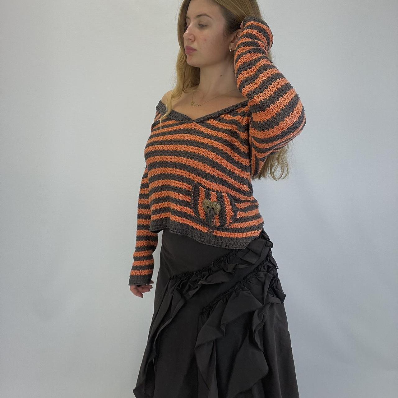 90s stripe knit jumper- Size M